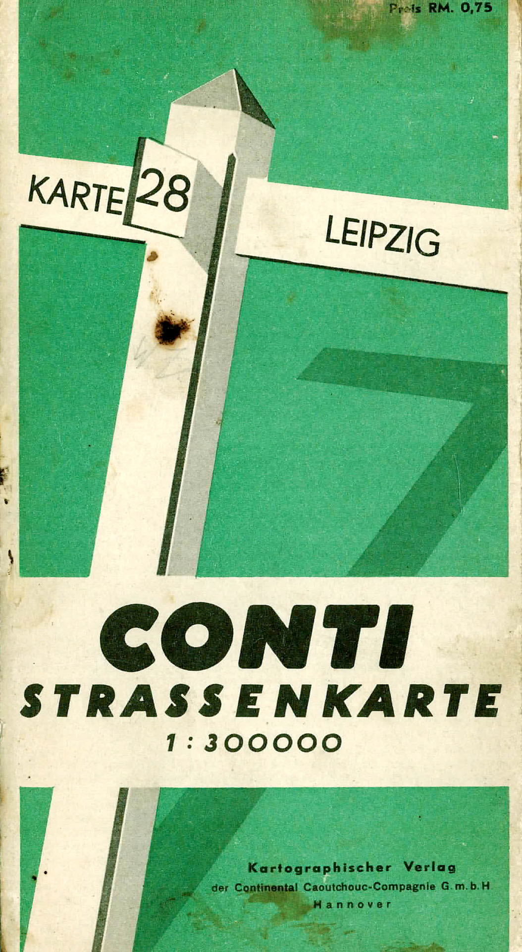 Continental Straßenkarte Leipzig